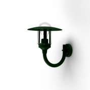 настенное бра с купольным плафоном зелёного цвета