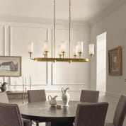 Vetivene 8 Light Linear Chandelier Natural Brass люстра 52453NBR Kichler