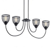 Voclain 4 Light Linear Chandelier Black люстра 52273BK Kichler