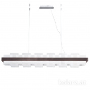 Kolarz Rettangolo 6040.80160/W люстра brunito brushed белый длина 155cm мин. высота 29cm макс. высота 262cm 1 лампа led