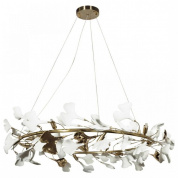 подвесной светильник с ветвистыми элементами и листовым декором