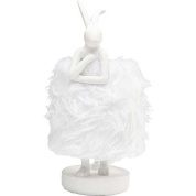 56672 Animal Rabbit Fur White/Silver 30cm Kare design настольная лампа