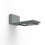 настенный фасадный светильник прямоугольной формы серого цвета