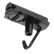 трековый прожектор чёрный поворотный комплектующий для однофазного шинопровода