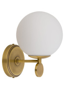 одноламповое настенное бра с матовым сферическим плафоном