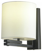 настенный светильник с цилиндрическим текстильным абажуром