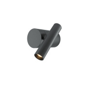 настенный светильник с коротким цилиндрическим модулем черного цвета