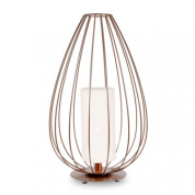 дизайнерский торшер с металлическим плафоном белого цвета