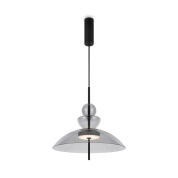 подвесной светильник с куполообразным плафоном серого цвета