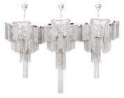 подвесная люстра с прозрачными стеклянными подвесками