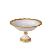 Taormina white & gold small footed bowl чаша, Villari