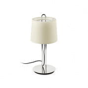 24035-05 MONTREAL CHROME TABLE LAMP BEIGE LAMPSHADE настольная лампа Faro barcelona