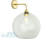 Leith Стеклянный настенный светильник прямого света для ванной комнаты Mullan Lighting MLBWL006ANTBRSCL