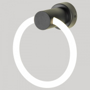 настенное бра с кольцевым светящимся контуром и основанием чёрного цвета