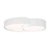 потолочный светильник с овальным корпусом и мягким белым рассеивателем