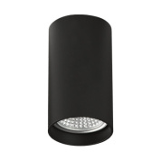 потолочный светильник цилиндрической формы с трубчатым рассеивателем, чёрный