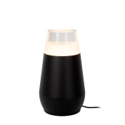 уличный светильник-опора с коническим рассеивателем и тёмным корпусом