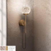 CRISTGLOB-APOTRO27K Icone Cristalglob APPLIQUE 9W 2700K OTTONE SATINATO- SFERA ROSA Накладное бра