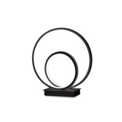 настольная лампа с кольцевым корпусом черного цвета