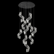 подвесная люстра с декоративными изогнутыми элементами золото