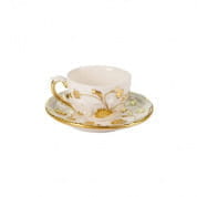 Taormina white & gold coffee cup & saucer 0004635-402 чашка, Villari
