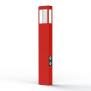 садовый столбик с розеткой и прямоугольным корпусом