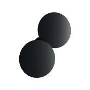 настенный двойной светильник чёрного цвета с матовым свечением