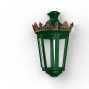 настенное бра с куполообразным плафоном зеленого цвета