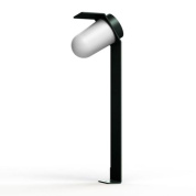 садовый боллард с овальным плафоном и серым корпусом