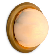 настенное бра с круглым плафоном из матового стекла