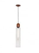 Modern Long Borosilicate Wood Hanging подвесной светильник FOS Lighting BoroLongTube-Wood-HL1