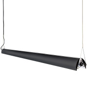 подвесной светильник чёрного цвета с алюминиевым корпусом и светом вверх-вниз