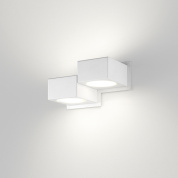04106BBXXXXXX Elesi luce Dado AP 2L современный настенный светильник с двумя диффузорами белый