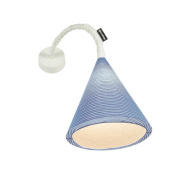 настенное бра с текстильным конусным абажуром и направленным светом вниз