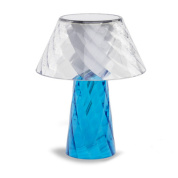 настольный аккумуляторный светильник с синим абажуром