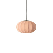 KWO45 CO LED Made by Hand Knit-Wit Подвесной светильник с овальным абажуром кораллового цвета с LED