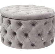 81041 Комод для сидения Desire Round Velvet Silver Kare Design