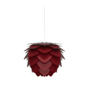подвесной светильник с плафоном из лепестков красный