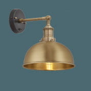Brooklyn Dome Wall Light - 8 Inch - Brass настенный светильник Industville BR-DWL8-B