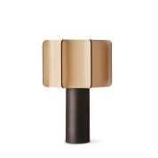 прикорпоративный настольный светильник с цилиндрическим плафоном синего цвета