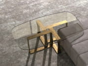 Cube Низкий прямоугольный стеклянный журнальный столик в современном стиле для гостиной Carpanelli