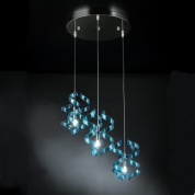 Metal Lux Astro SP tondo 3L современная люстра с тремя плафонами хром; голубой 206.513.08