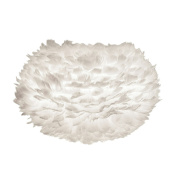 абажур из перьев белого цвета диаметром 45 см