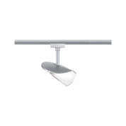 трековый спот хромового цвета для однофазного шинопровода