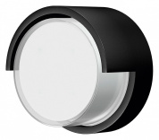 накладной настенный светильник круглой формы с полуприкрытым рассеивателем