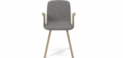Palm upholstered dining chair with veneered armrest Bolia кресло