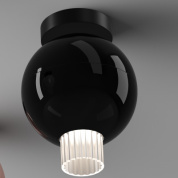 05403NGDHXXST Elesi luce Medusa PL S LED потолочный светильник сферической формы чёрный