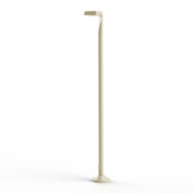 уличный фонарный столб с песочным корпусом и прямоугольным плафоном