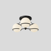 T08-C21-M3B0 Astep Model 2042/3 PL потолочный светильник со стеклянным диффузором чёрный; опал