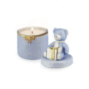 Baby teddy scented candle - blue ароматическая свеча, Villari